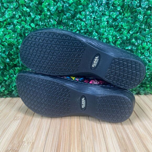 Klogs Slip On Multicolored Flower Nurses Shoes Womens Sz 9M - Picture 7 of 10